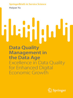 cover image of Data Quality Management in the Data Age